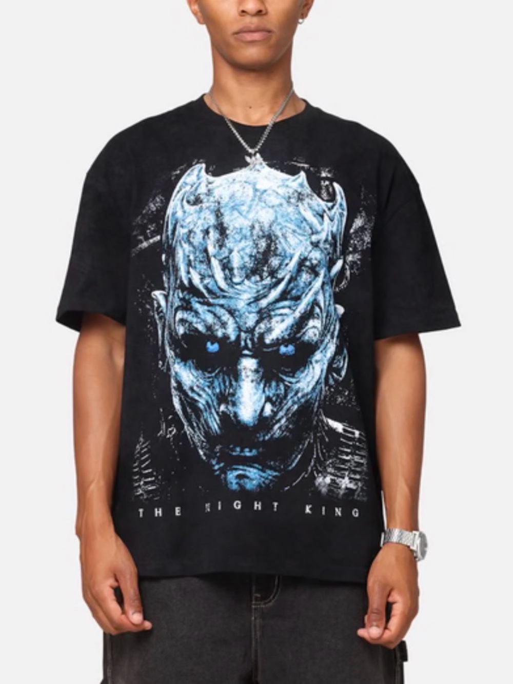 Game of Thrones GOAT Crew Large Game Of Thrones Graphic Tee– Blue/White/Black